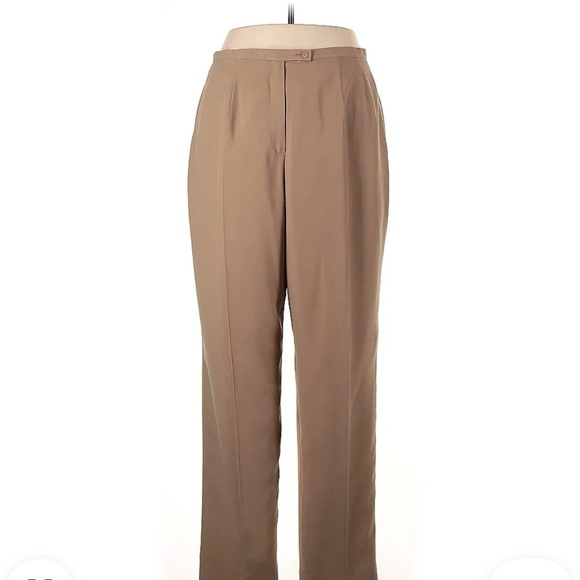 Harve Benard Pants - Harvé Bernard PETITE Brown Trousers